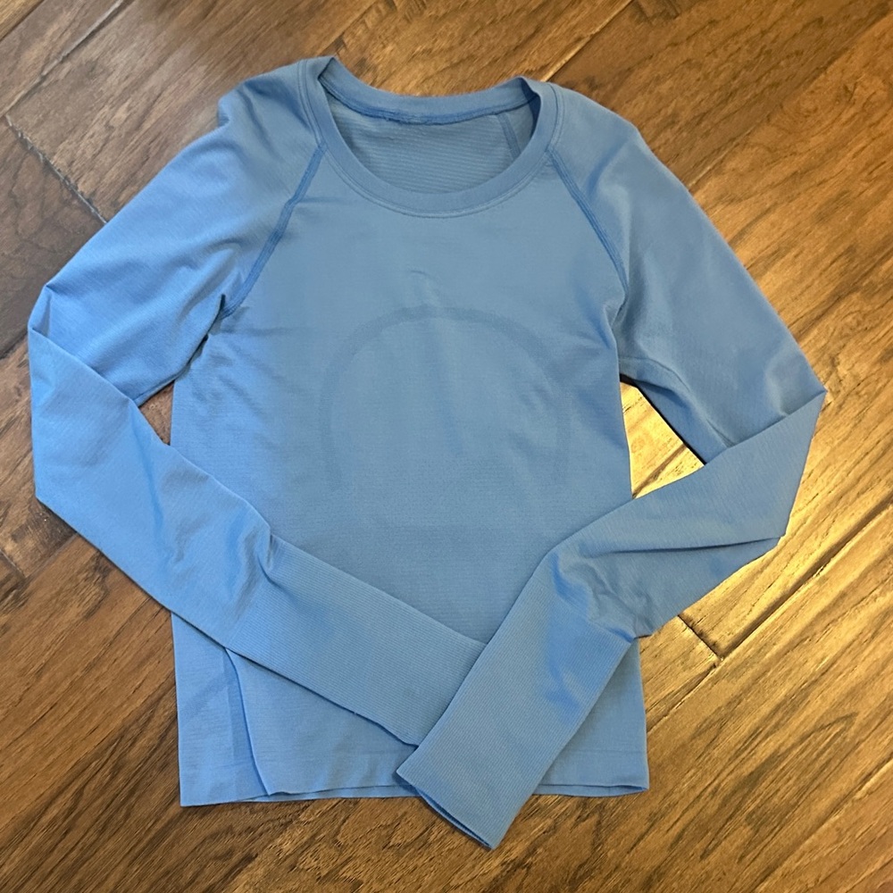 Lululemon Sky Blue Long Sleeve Swift size 2